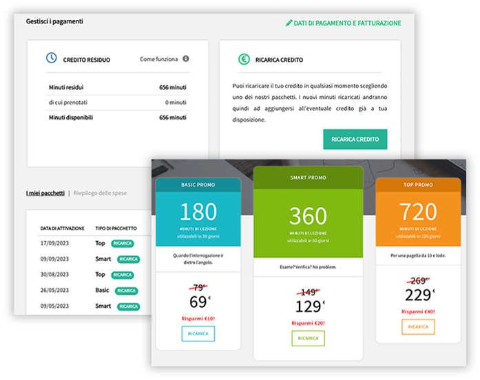 La lezione online con video in streaming